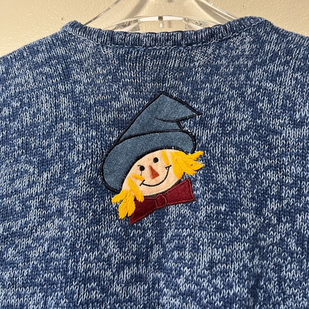 Vintage Bobbie Brooks  Pumpkin Patch Fall Scarecrow Sweater Vest Woman M - Picture 8 of 8